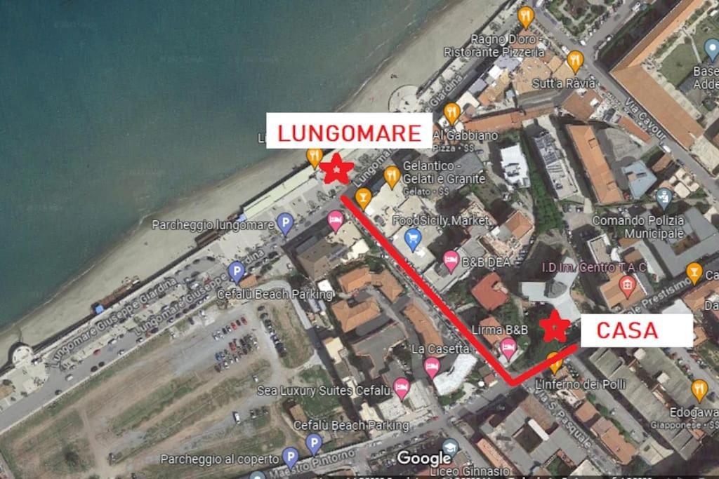 New Sea House Vicino La Spiaggia Del Lungomare Apartment Чефалу Екстериор снимка
